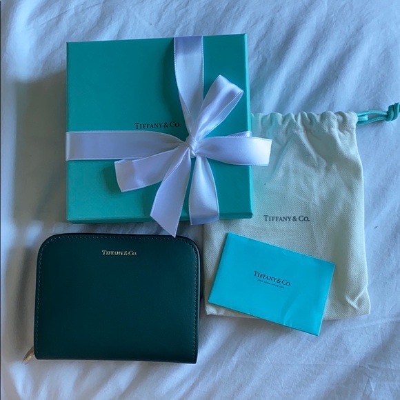 Tiffany & Co. Handbags - Tiffany & Co. Dark Green Small Zip Wallet, NEW